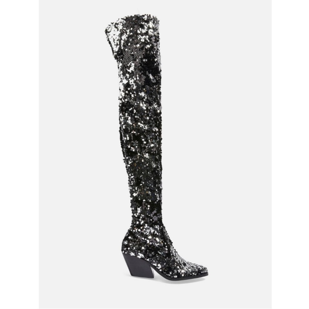 Topshop over the knee sequin boots